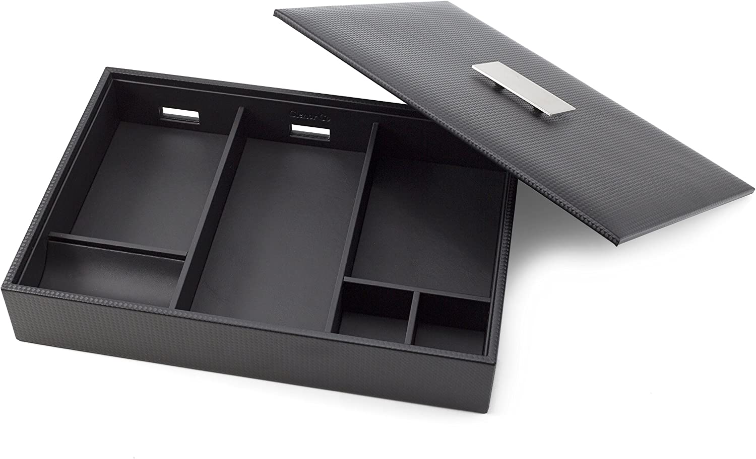 Men's Luxury Organizer Bundle - Watch Organizer Box + Valet Tray / Dresser Organizer