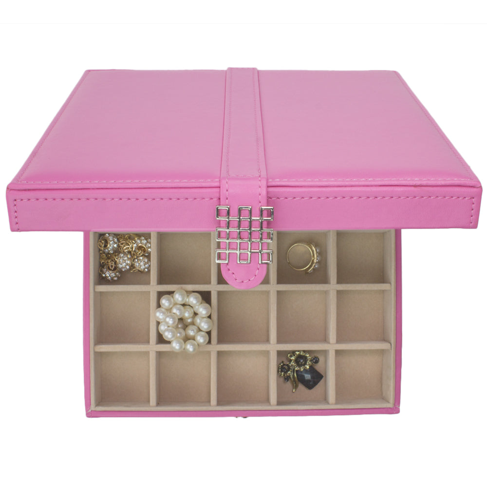 Earring Organizer Box - 25 Slots / Pink