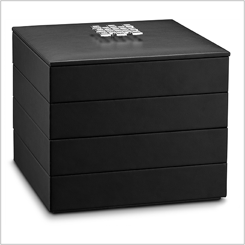 Women's Luxury Bundle - Stackable Jewelry Trays Set + Makeup Organizer Box