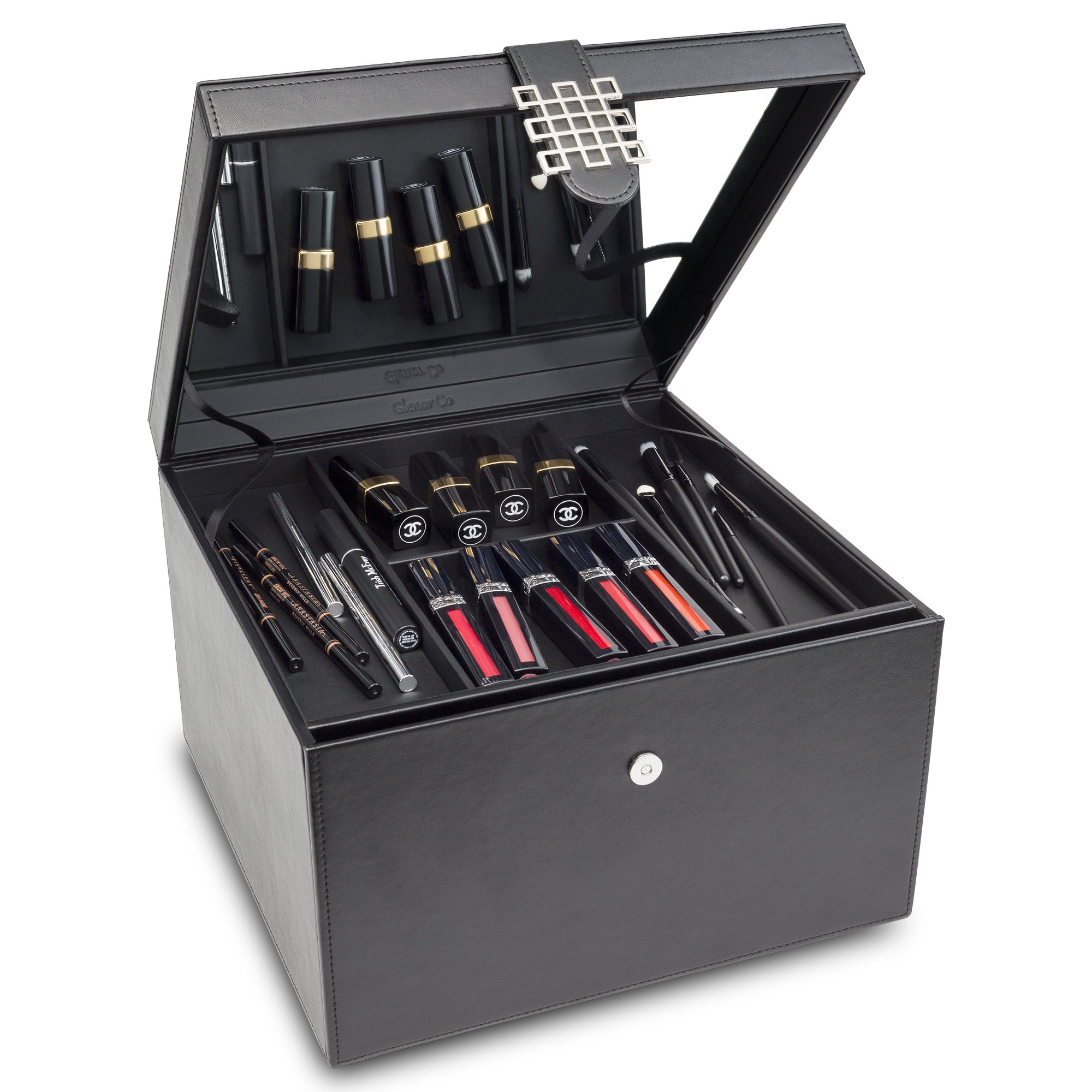 Women's Luxury Bundle - Stackable Jewelry Trays Set + Makeup Organizer Box