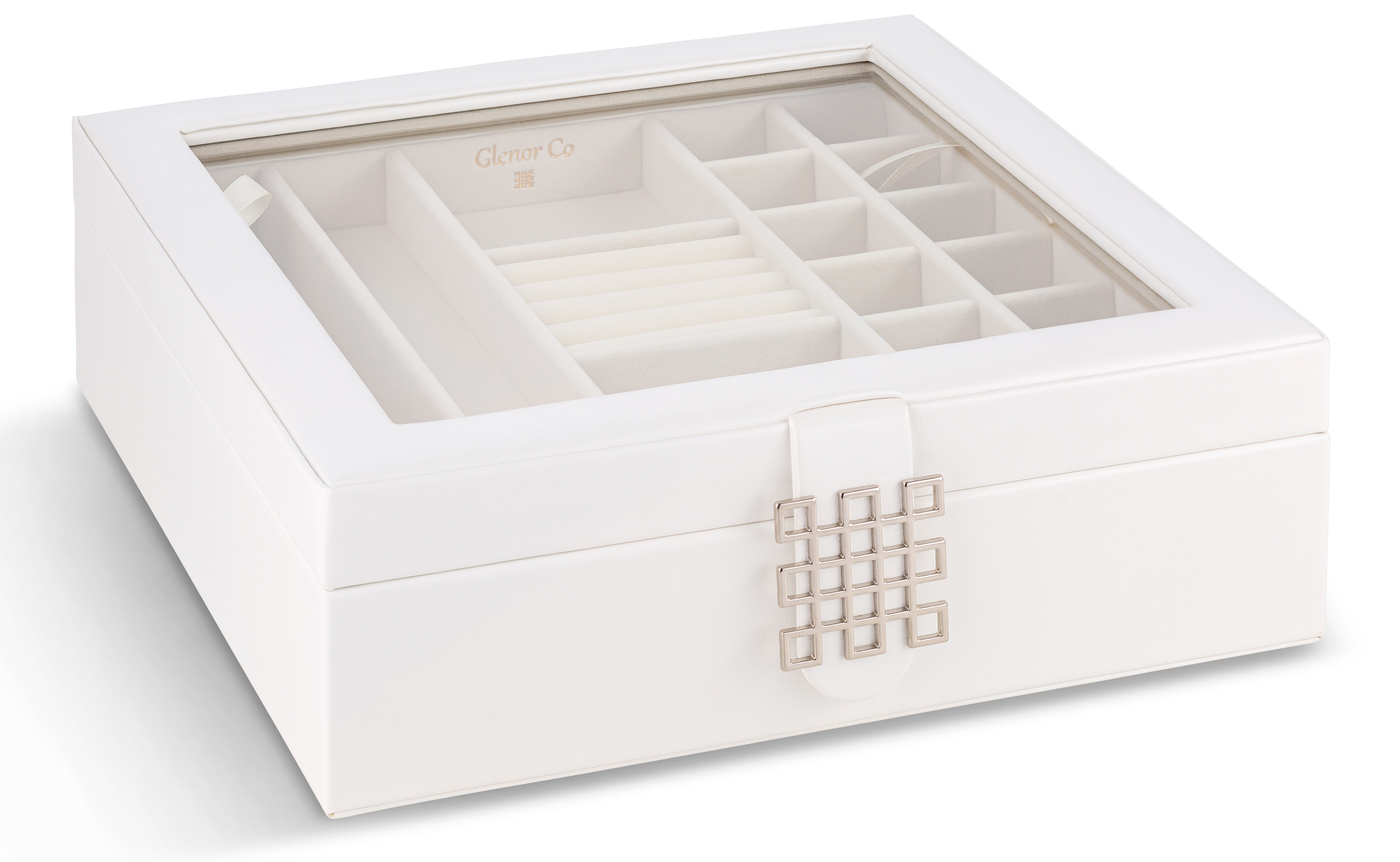 28 Slots Jewelry Organizer Box - 7 Colors Choice