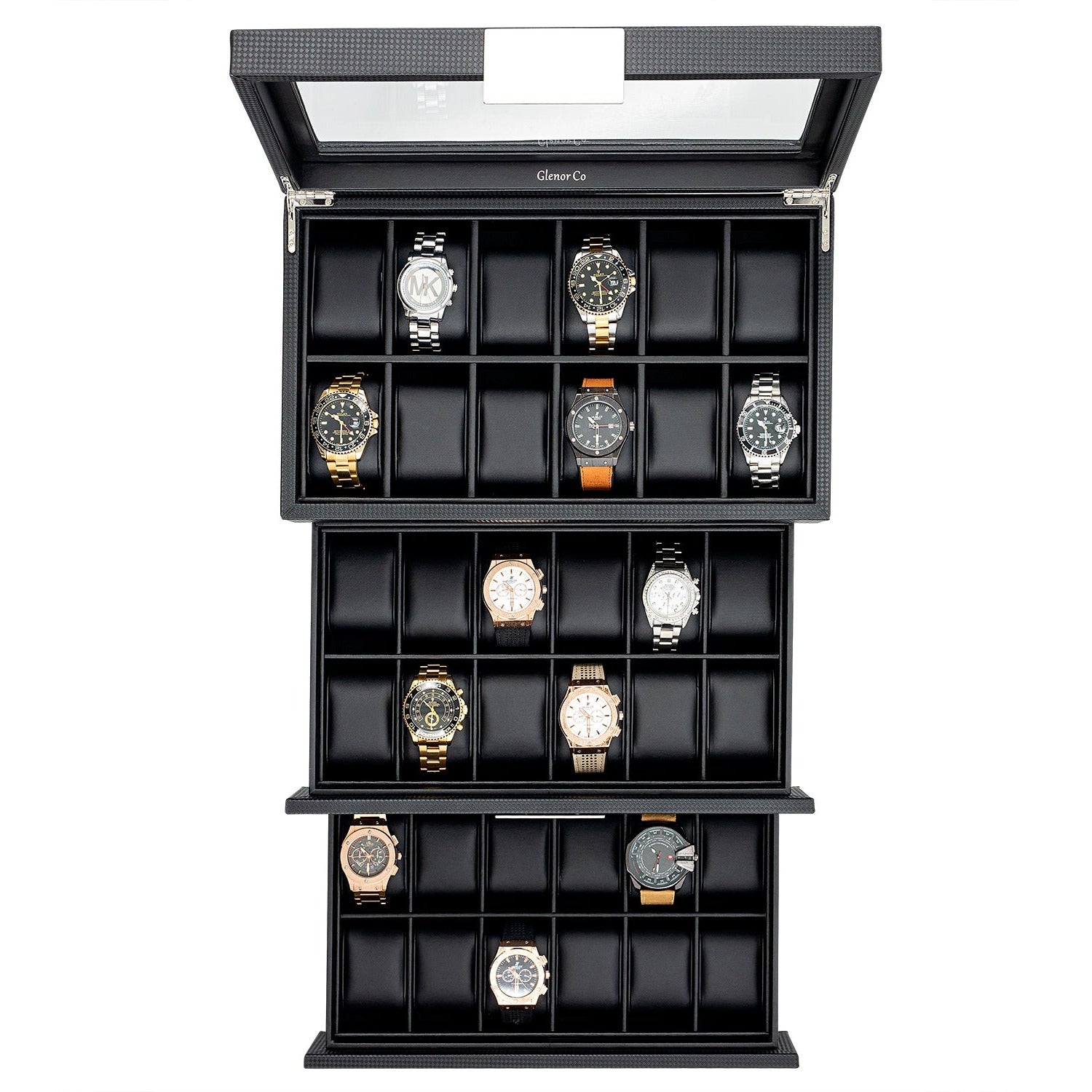 Men's Watch Organizer Box - 36 Slots