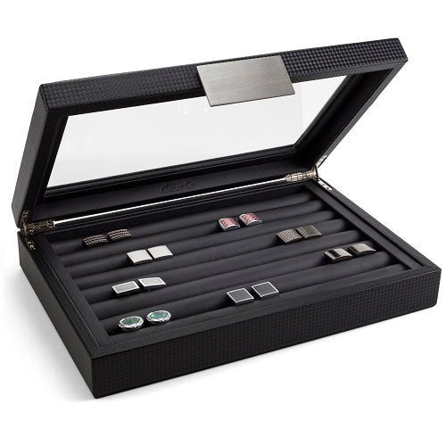 Cufflink Box for Men - Holds 70 Cufflinks