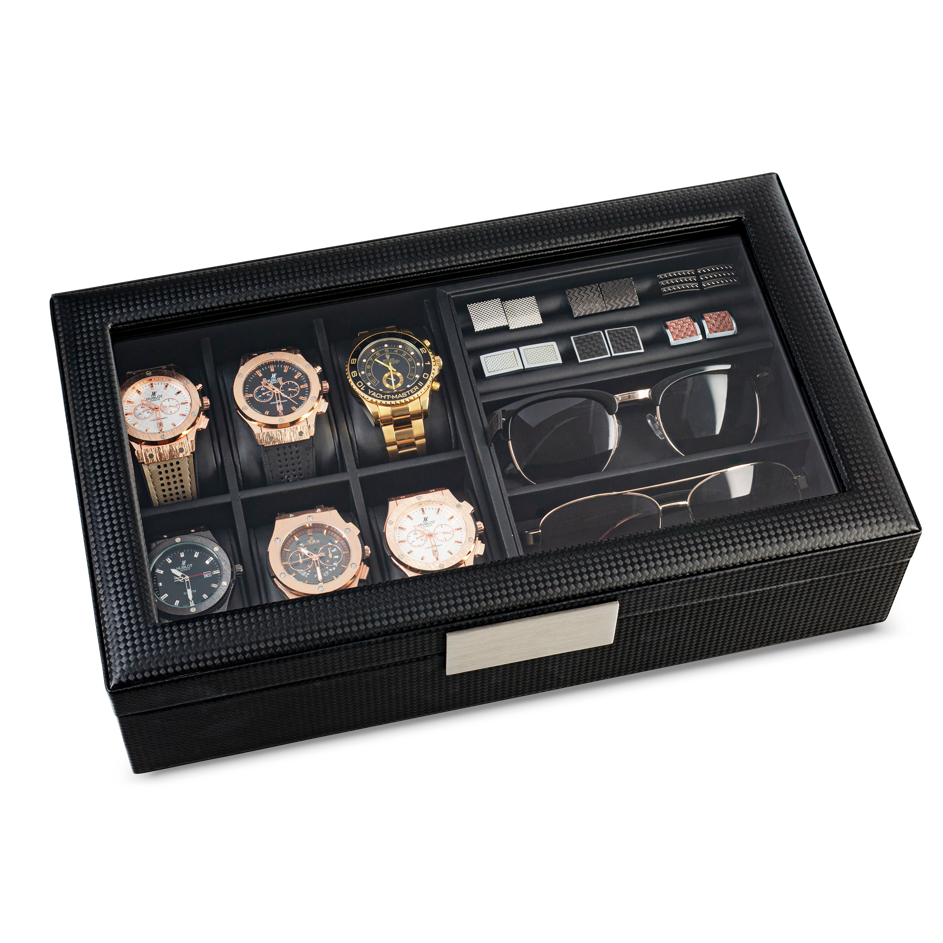 Valet Jewelry Box With Tray Storage