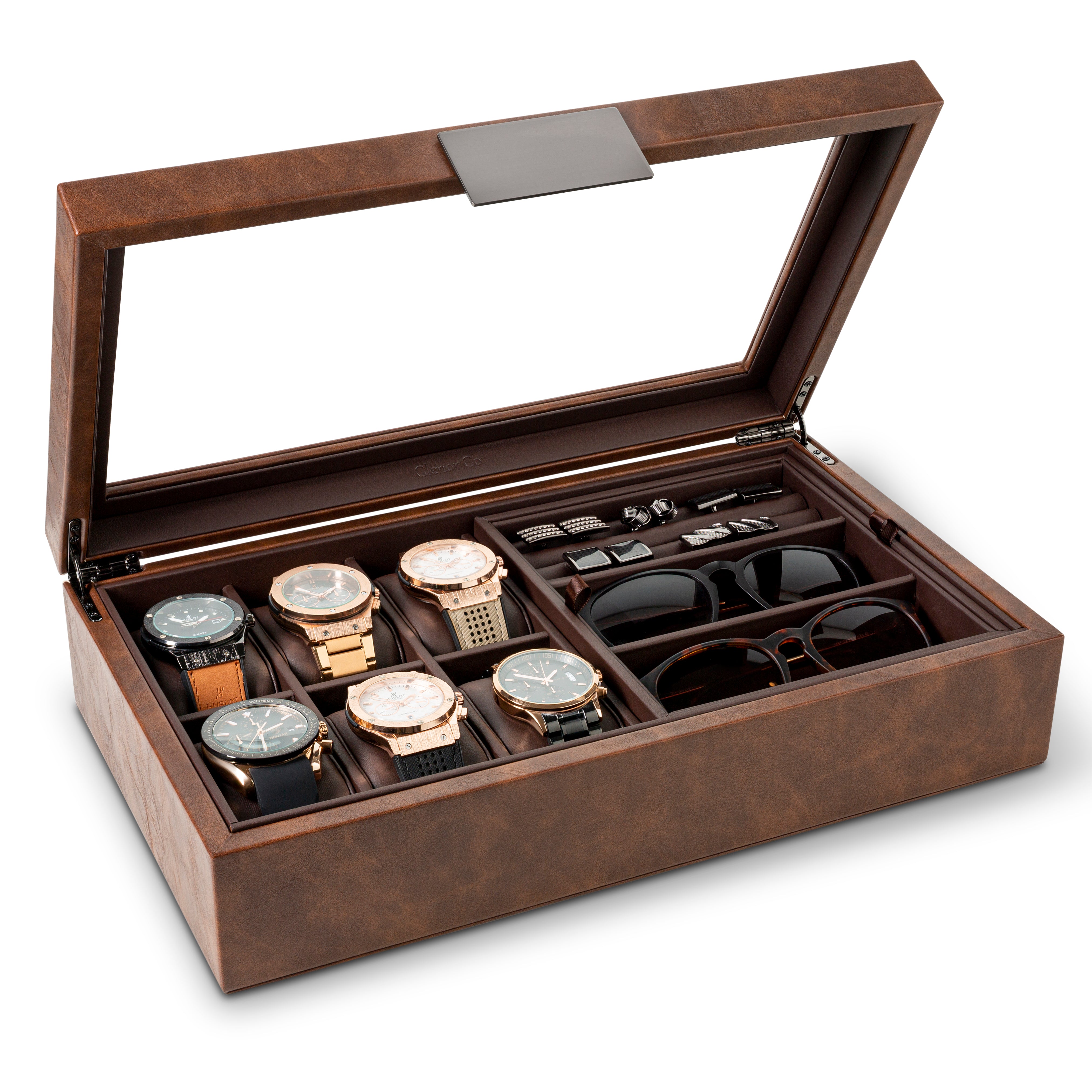 Valet Jewelry Box With Tray Storage