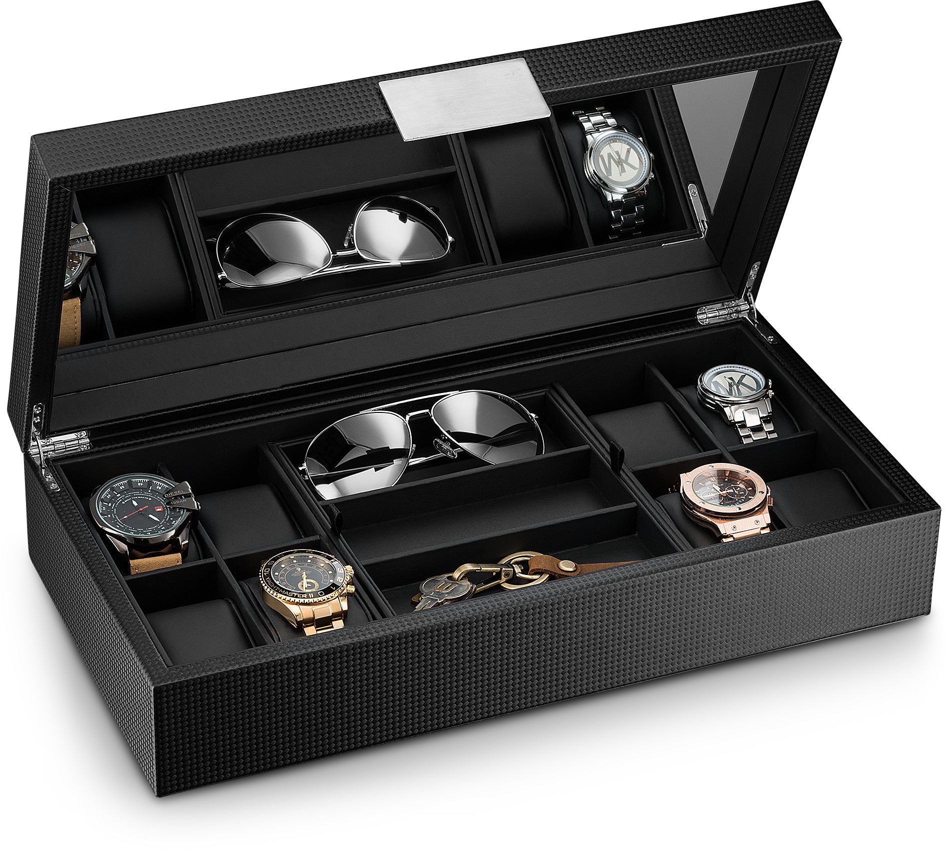 Watch and Sunglass Box with Valet Tray