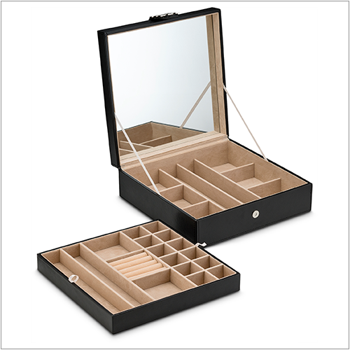 28 Slots Jewelry Organizer Box - 7 Colors Choice