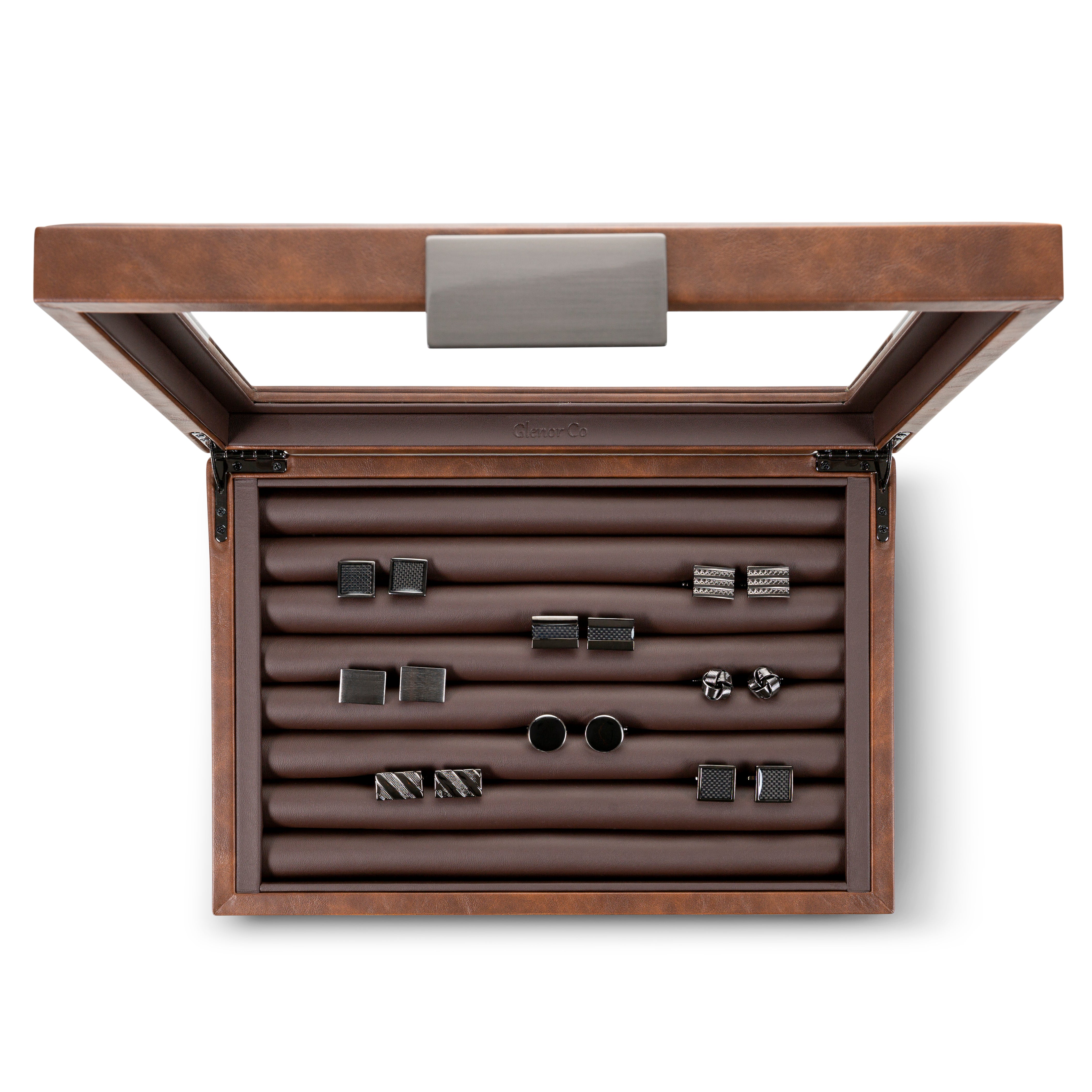 Cufflink Box for Men - Holds 70 Cufflinks