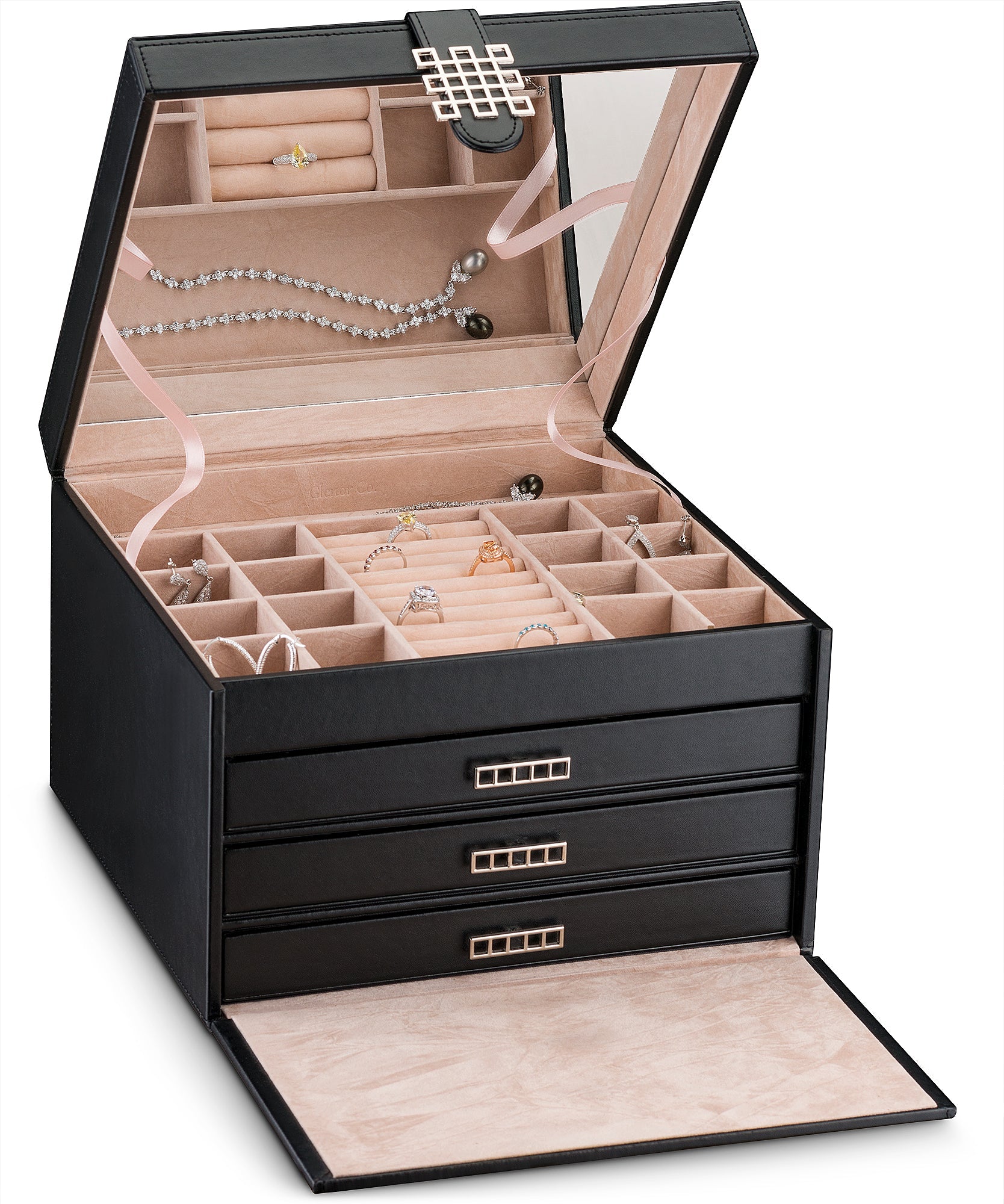 Women's Luxury Bundle - Jewelry Organizer Box + Makeup Organizer Box