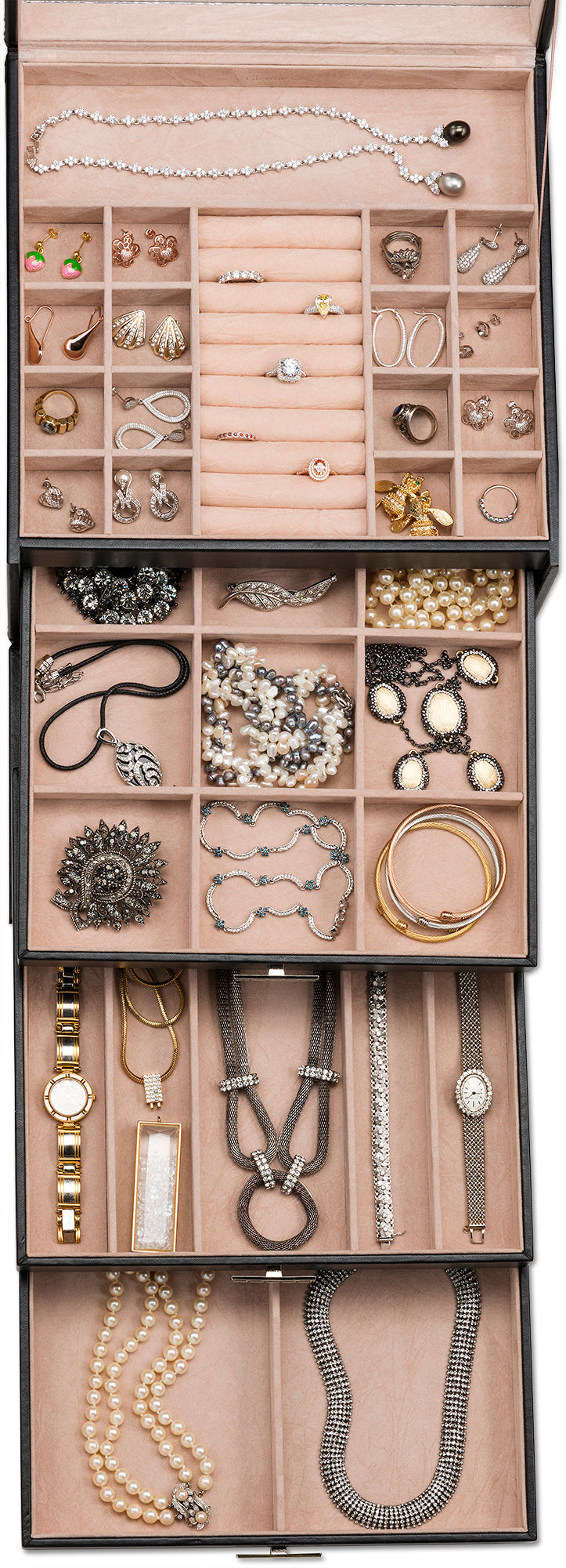 Women's Luxury Bundle - Jewelry Organizer Box + Makeup Organizer Box