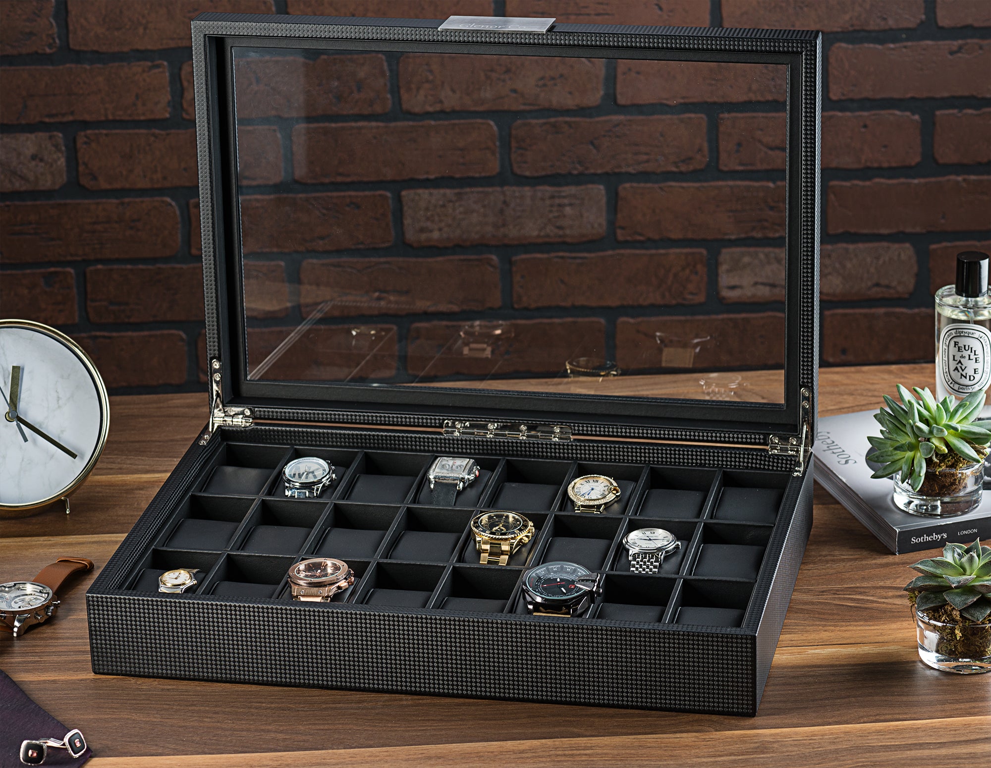 Men's Watch Organizer Box - 24 Slots