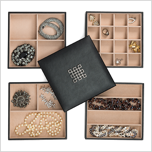Stackable Jewelry Trays Set