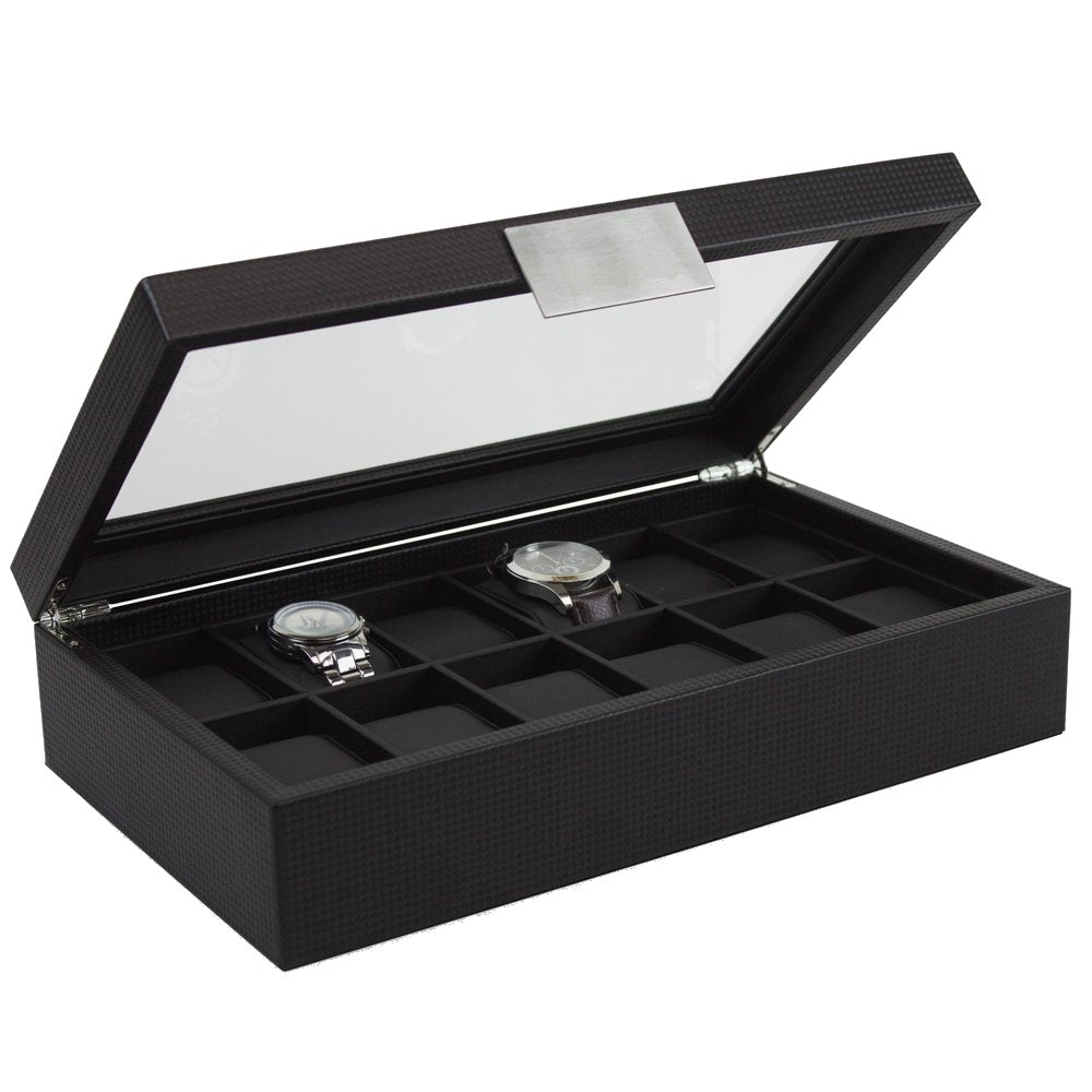 Men's Watch Organizer Box - 12 Slots