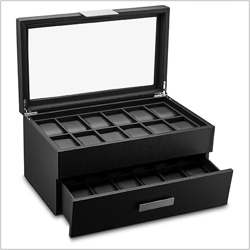 Men's Watch Organizer Box - 24 Slots