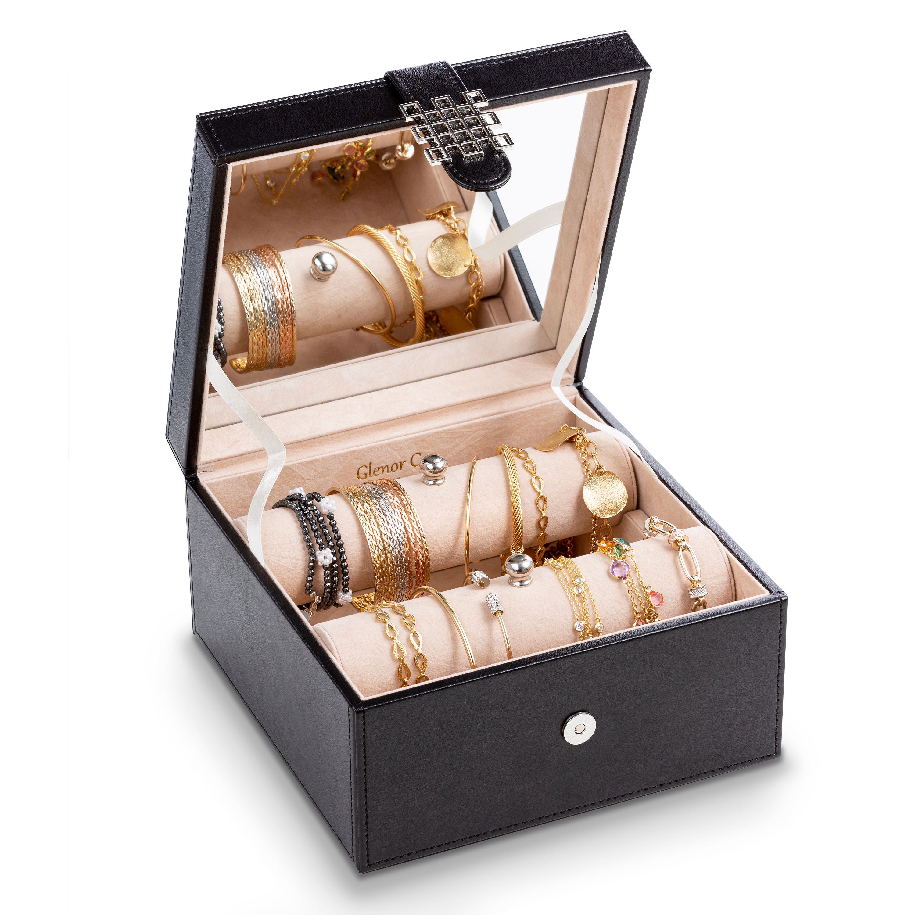 Bracelet Jewelry Box with 2 Removable Rolls