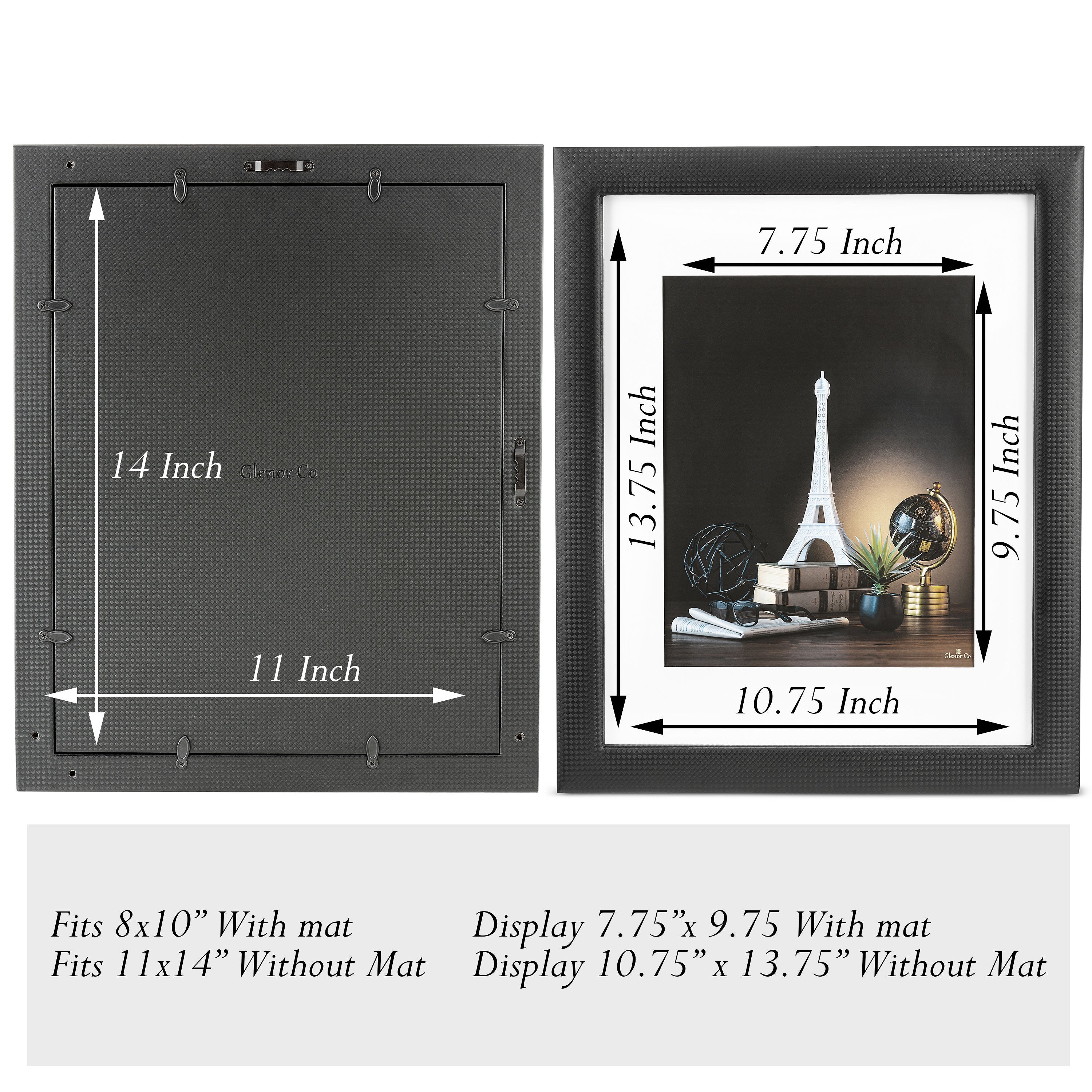 11x14 Picture Frame with Stand & Mat