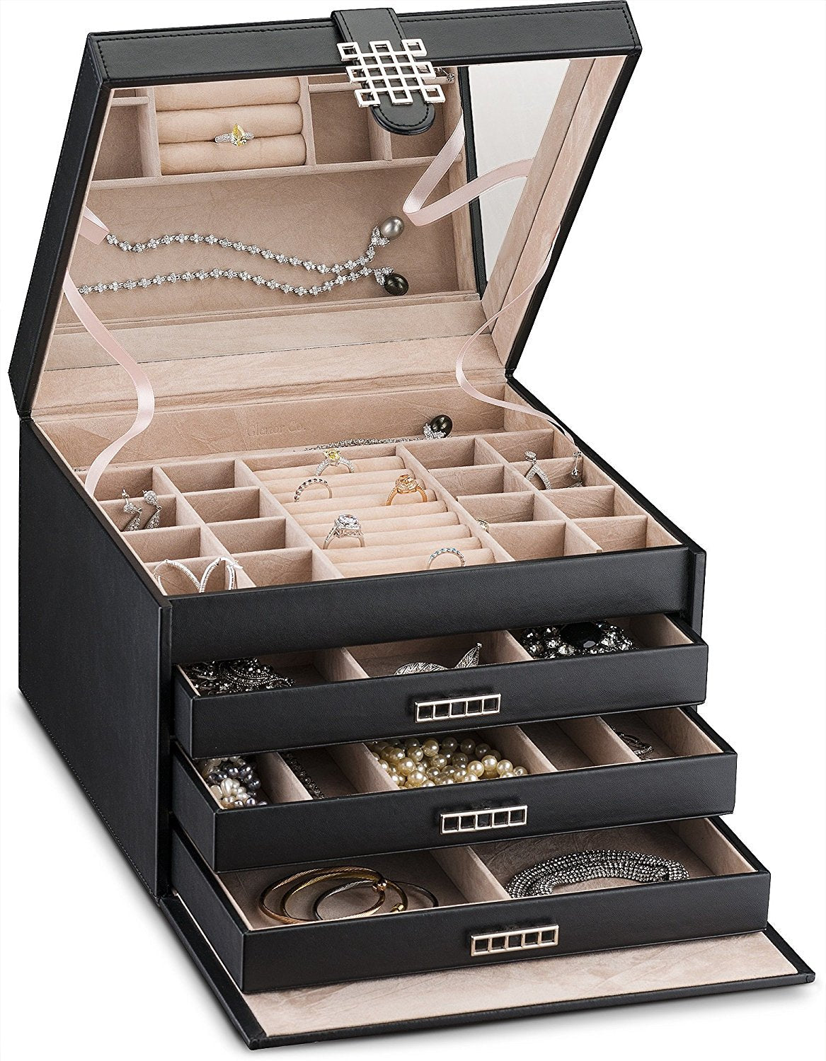 Women's Luxury Bundle - Jewelry Organizer Box + Makeup Organizer Box