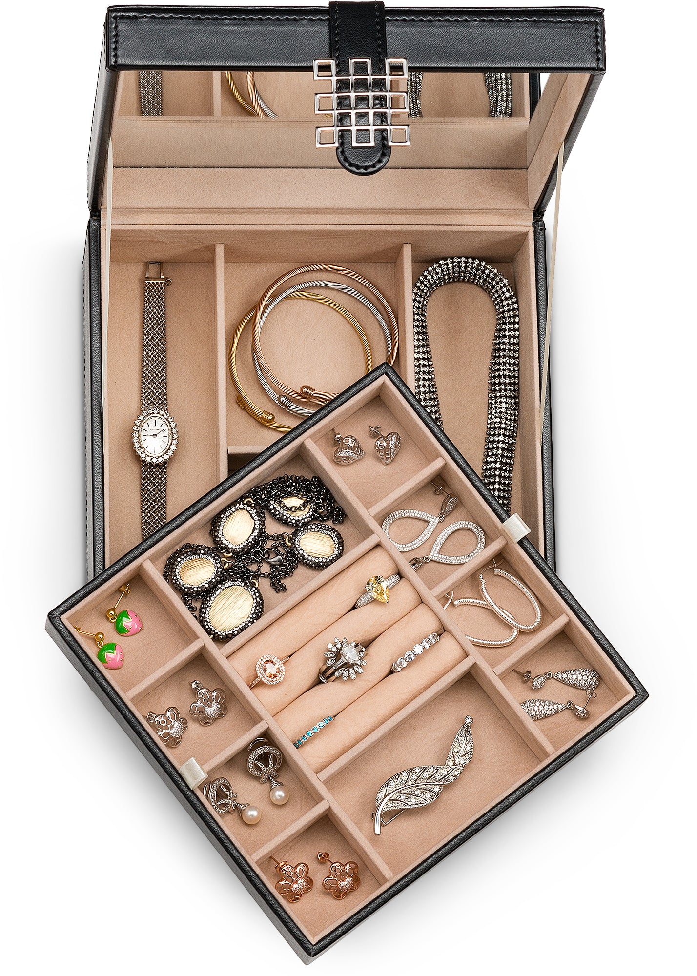Jewelry Organizer Box With tray - Large