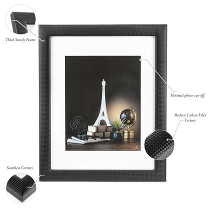 8x10 Picture Frame with Stand & Mat [3 Pack]