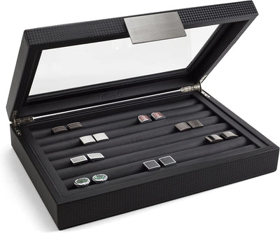Men's Pro Organizer Bundle - Watch Organizer Box + Cufflink Box