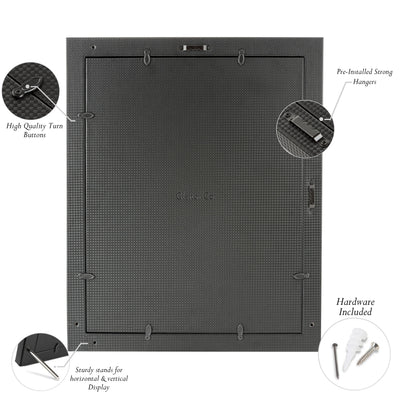 8x10 Picture Frame with Stand & Mat [3 Pack]