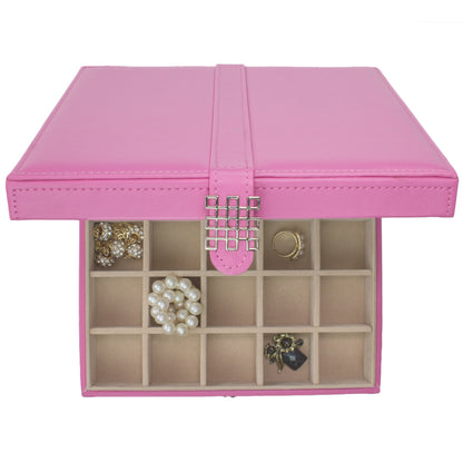 Earring Organizer Box - 25 Slots / Pink