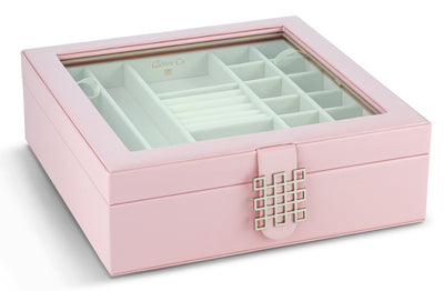 28 Slots Jewelry Organizer Box - 7 Colors Choice