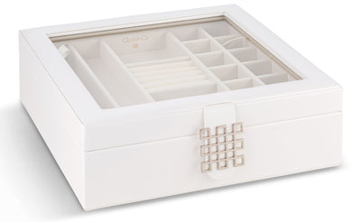 28 Slots Jewelry Organizer Box - 7 Colors Choice