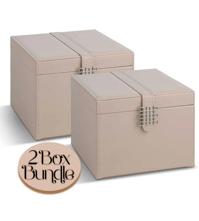 Earring Organizer Box -  75 Small & 4 Large Slots [Pack of 2 Boxes]