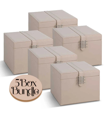 Earring Organizer Box -  75 Small & 4 Large Slots [Pack of 5 Boxes]
