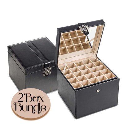 Earring Organizer Box -  75 Small & 4 Large Slots [Pack of 2 Boxes]