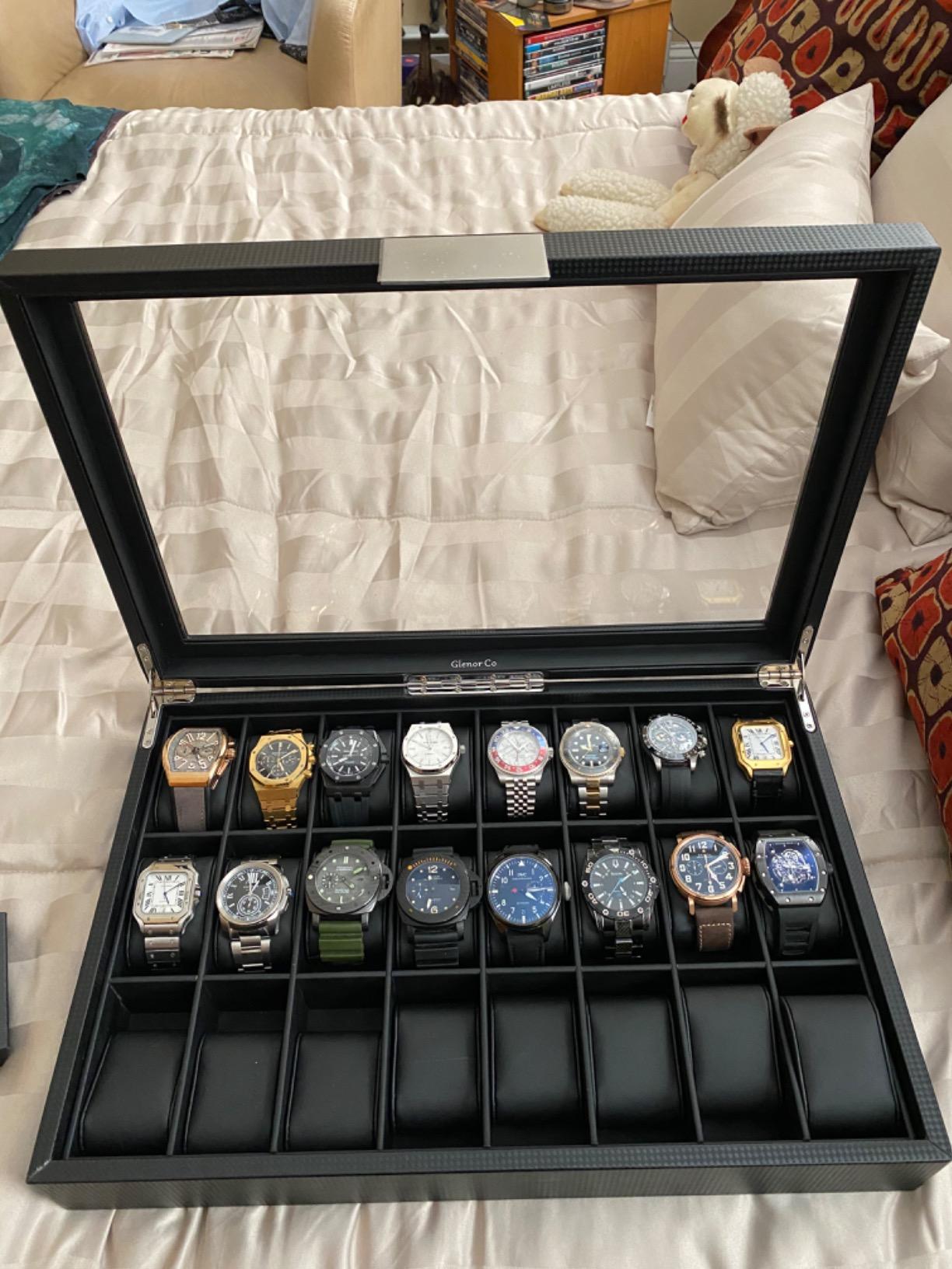 Men s Watch Organizer Box 24 Slots