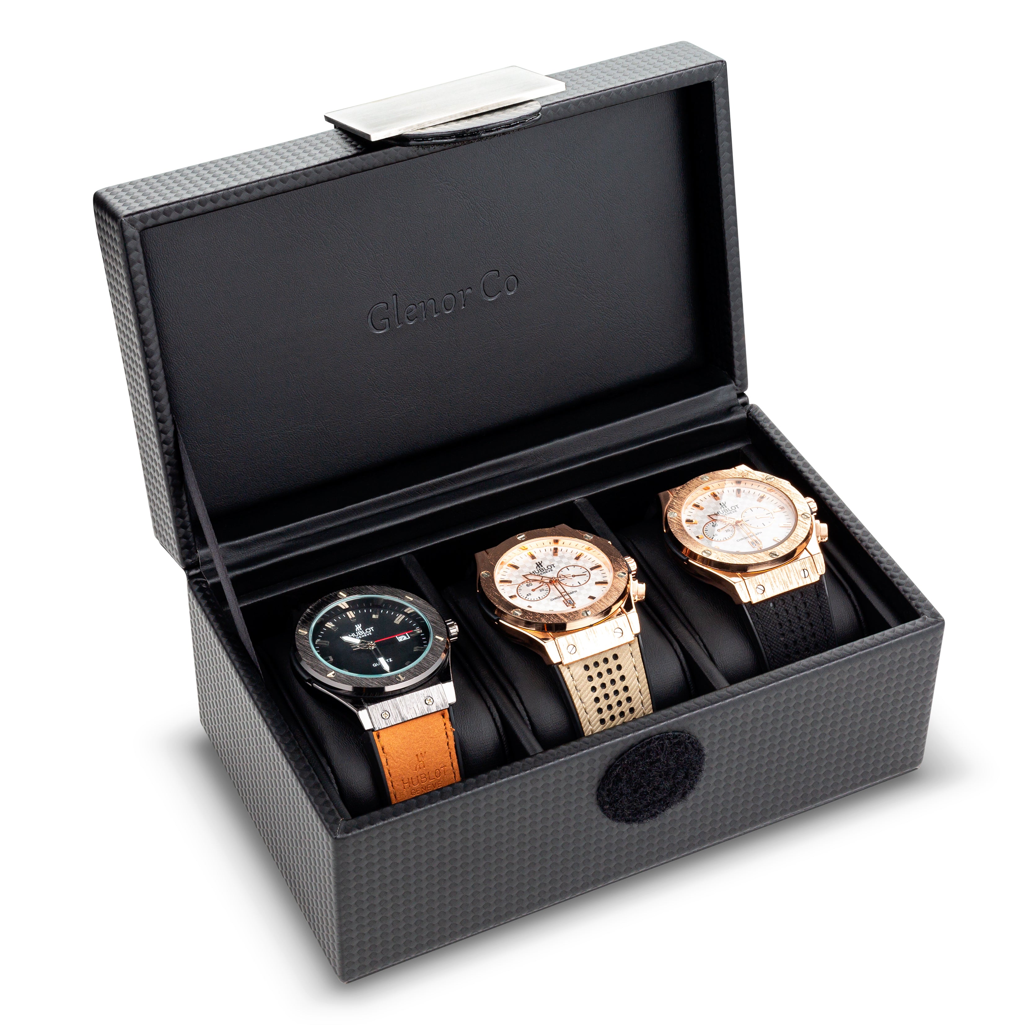 premium 3 slot watch box for men