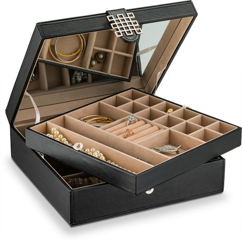 Jewelry Box Organizer [28 Sections, Choice of 7 Colors] – Glenor Co.