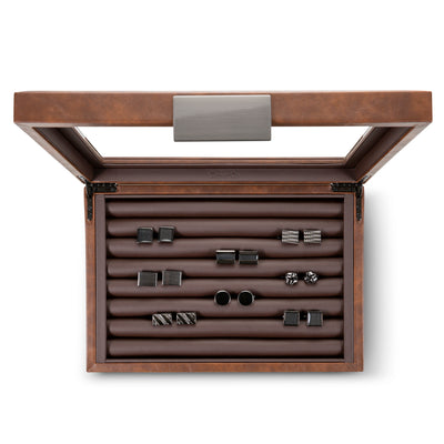 Cufflink Box for Men - Holds 70 Cufflinks