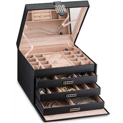 Women's Luxury Bundle - Jewelry Organizer Box + Makeup Organizer Box