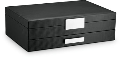 Men's Luxury Jewelry Accessories Box & Dresser Organizer - 12 Slots