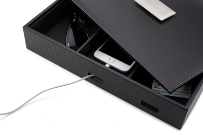 Mens Valet Tray / Dresser Organizer & Lid