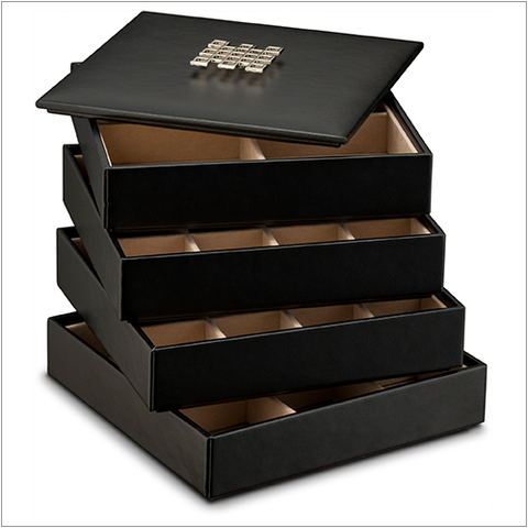 Stackable Jewelry Trays Set - 45 Slots