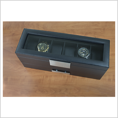 Men's Watch Box Organizer With Valet Drawer - Medium