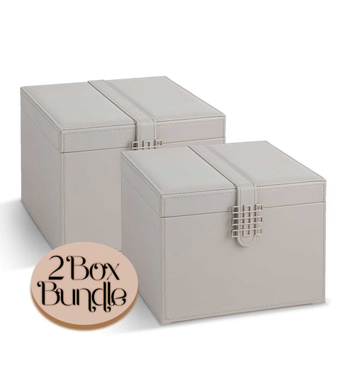 Earring Organizer Box -  75 Small & 4 Large Slots [Pack of 2 Boxes]