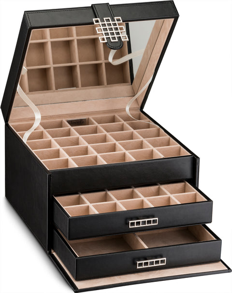 Earring Organizer Box - 75 Small & 4 Large Slots [Pack of 5 Boxes]