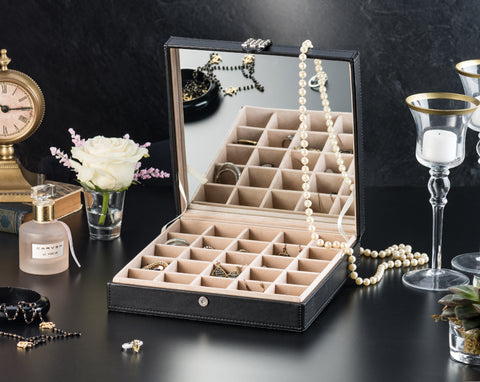 Earring Organizer Box - 75 Small & 4 Large Slots [Pack of 2 Boxes] – Glenor  Co.